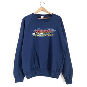 Vintage Graphic Drag Racing Sweatshirt Cayuga E1